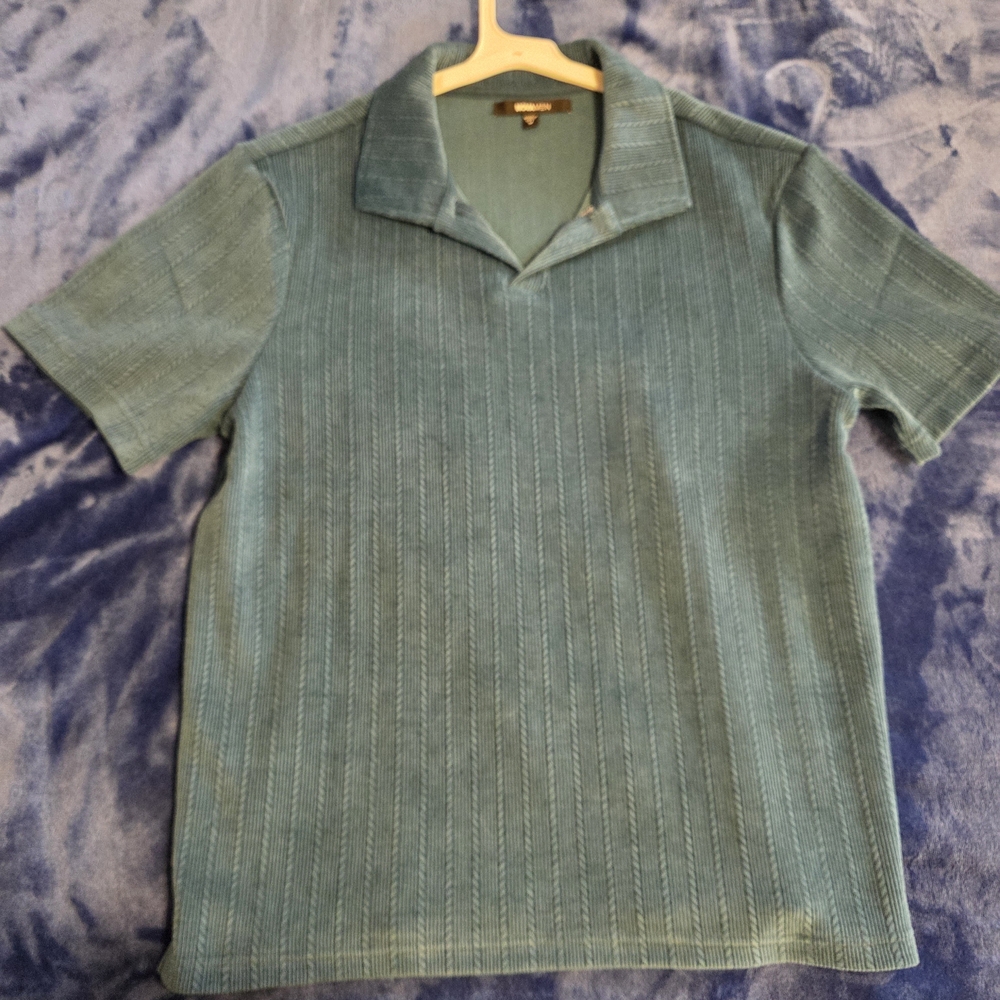 Fashion Nova Teal Dress Shirt